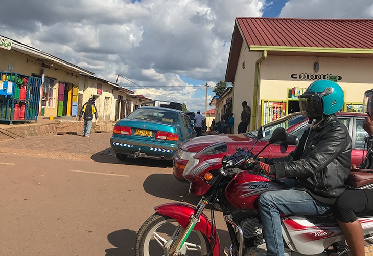 Moto Taxis in Kigali, Rwanda